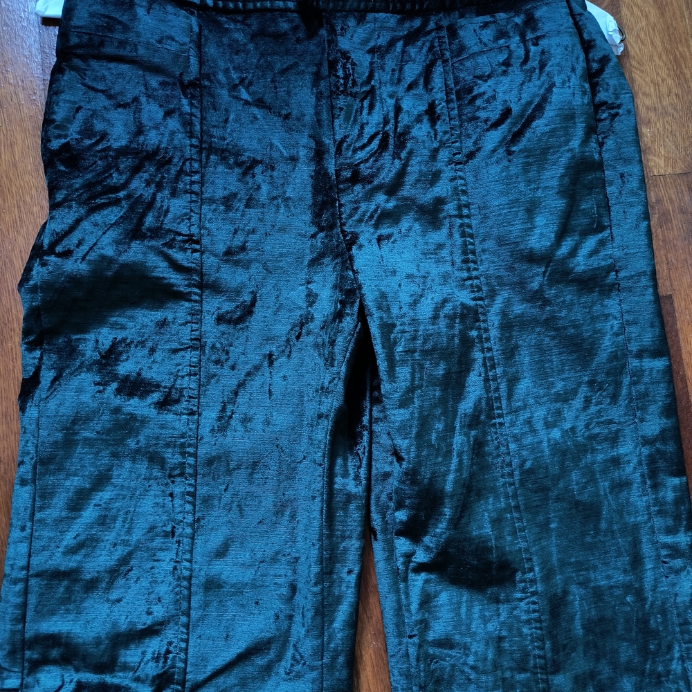 FP Velvet "Walk With You" Wide-Leg Trousers in Jade π - Picture 2 of 8